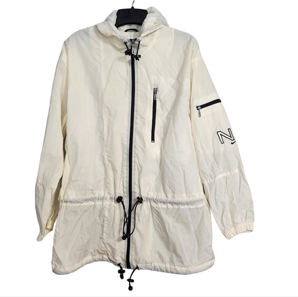 Nike Jackets & Blazers - Nike Vintage 90s Full Zip Embroidered Logo Windbreaker Jacket White Tag M